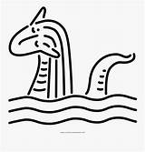 Ness Loch Monstro Nessie Desenho sketch template