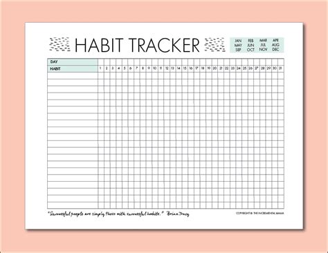 paper party supplies calendars planners paper  day habit tracker