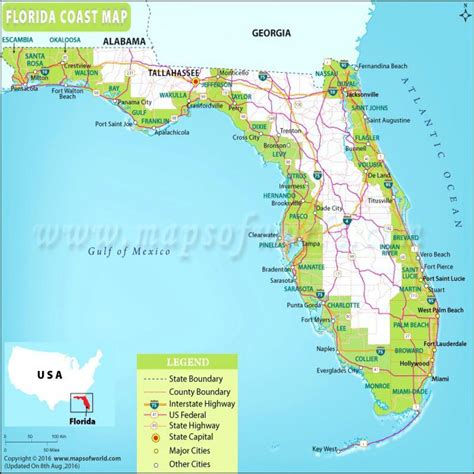 map  florida beaches gulf side  printable maps