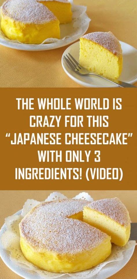 the whole world is crazy for this japanese cheesecake with only 3 ingredients video with