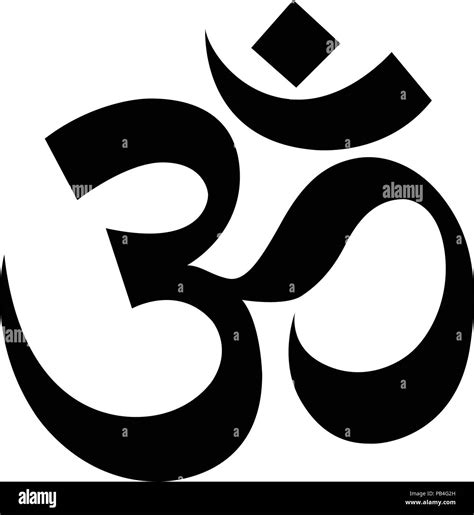 hindu om symbol religioese zeichen des buddhismus stock vektorgrafik