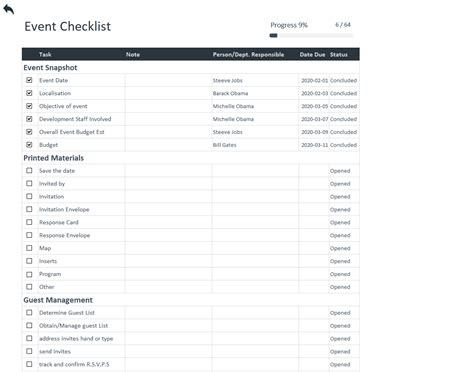 event checklist template adnia solutions excel templates