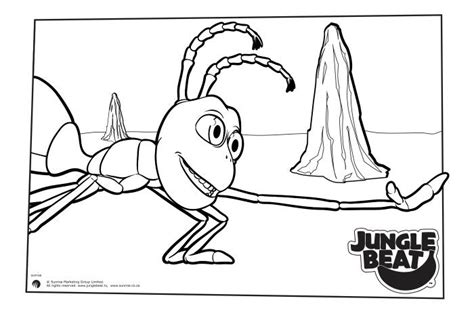 pin  jungle beat colouring pages