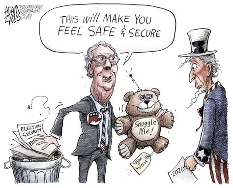 political cartoons election security bill scuttled  moscow mitch