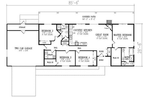awesome  bedroom ranch house plans  home plans design