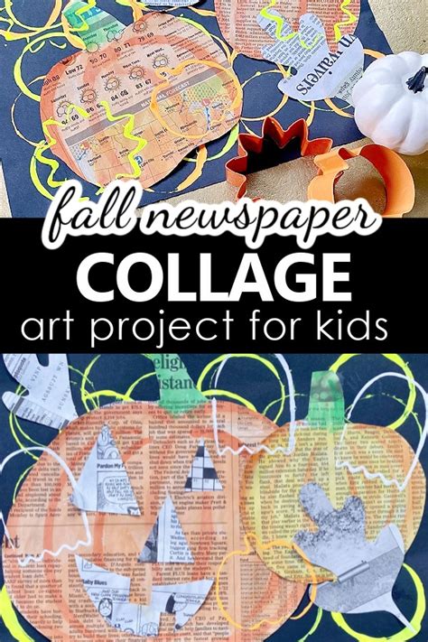 fall newspaper collage art project  kids laptrinhx news