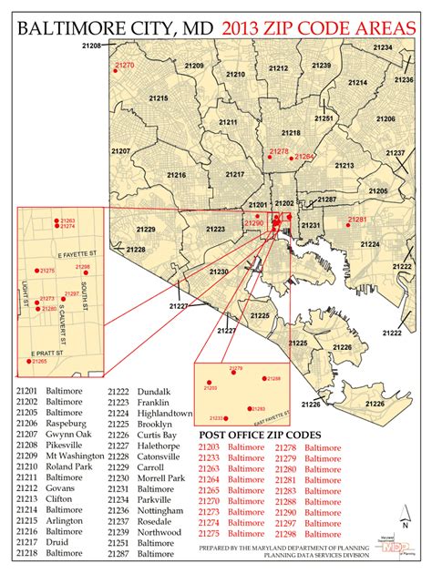 Baltimore City Zip Code Map