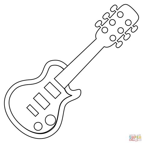 electric guitar coloring page  printable coloring pages
