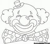 Coloring Pages Clown Fasching Karneval Malvorlagen Printable Mask sketch template