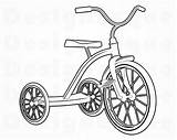 Tricycle Trike sketch template