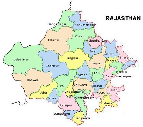 rajasthan map rajasthan district map district map  rajasthan
