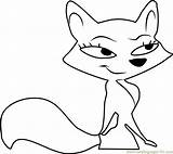Coloring Cute Fox Pages Fu Skunk Coloringpages101 Online sketch template