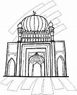 Pages Miraj Isra Coloring Islamic Related Posts Colouring sketch template