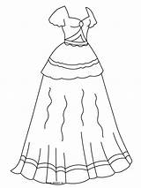 Skirt Coloring Pages Getdrawings Color sketch template