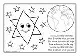 Twinkle Star Little Colouring Nursery Rhyme Rhymes Pages Sheets Sparklebox Literacy Coloring Preview Accompany A4 Known Well Set sketch template