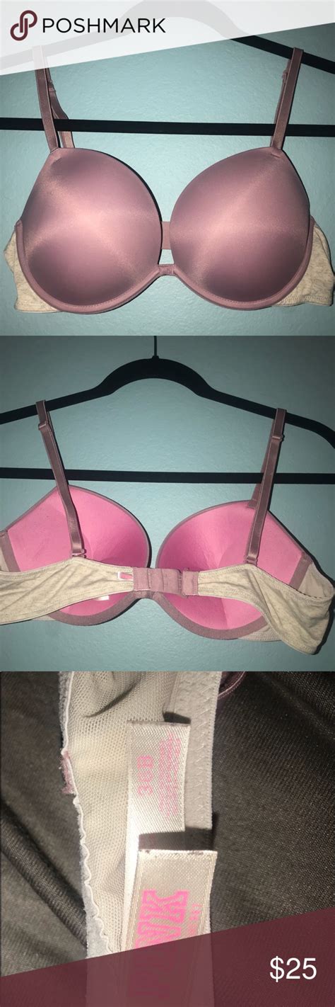 purple grey pink bra worn multiple times good condition pink victorias secret intimates