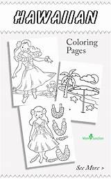 Coloring Pages Hawaiian sketch template