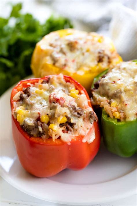 ideas  stuffed bell peppers recipe ground beef  recipes