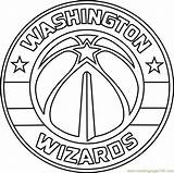 Wizards Nba Portland Blazers Lakers 76ers Bucks Milwaukee Coloringpages101 Getcolorings Nationals sketch template