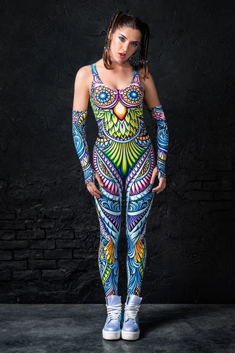 Cyan Birdy Catsuit In 2020 Festival Outfits Burning Man
