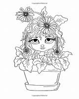 Coloring Pages Lacy Sunshine Amazon Flower Pot Book Pretties Magical Volume Books Digi Stamps Choose Board Christmas Colour Digital Adult sketch template