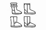 Ugg Boots Thehungryjpeg sketch template
