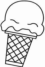 Coloring Easy Ice Cream Cone Kids Popular sketch template