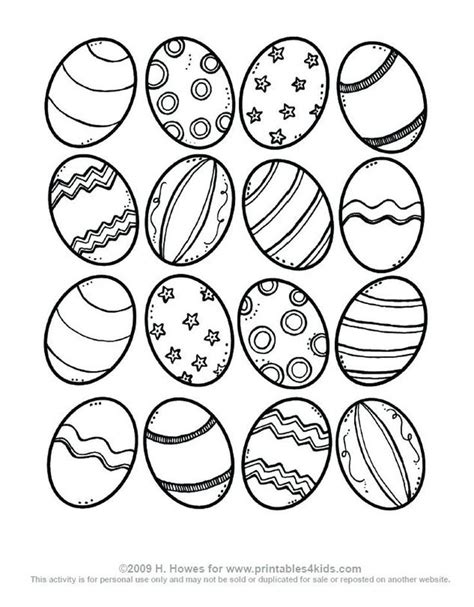 easy easter egg coloring pages printable coloring pages  print