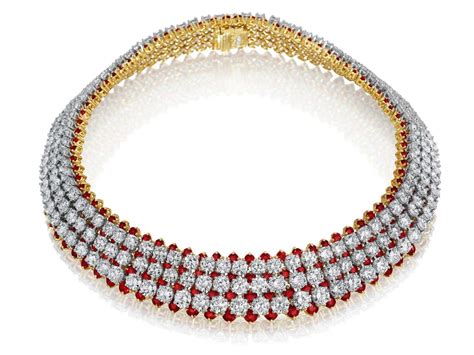 ruby  diamond necklace hammerman jewels