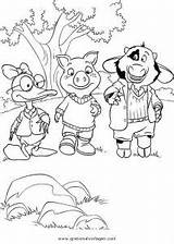 Schwarte Wiggly Piggly Trickfilmfiguren sketch template