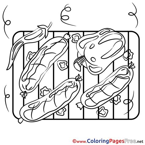 hot dogs  colouring page