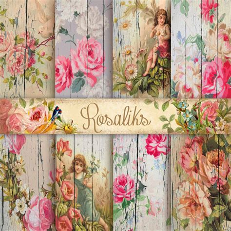 floral background shabby chic paper paper embroidery scrapbook background