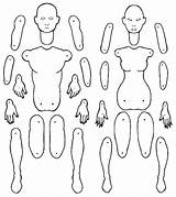 Doll Paper Template Dolls Male Jointed Templates Printable Female Jumping Deviantart Cloth Diy People These Jacks Make Puppets Pattern Legged sketch template