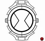 Ben Omnitrix Pages Colouring Do Relogio sketch template