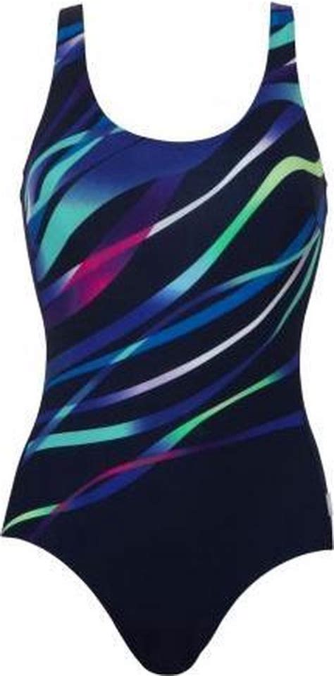 bolcom tweka dames badpak waterwave donkerblauw