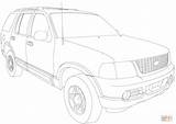 Coloring Explorer Ford Pages 2002 2005 Drawing Choose Board sketch template