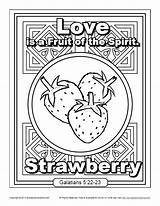Coloring Spirit Fruit Pages Fruits Kids Strawberry Activity Spirits Description Bible Pdf Popular sketch template