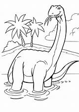 Apatosaurus Coloring Chewing Grass Pages sketch template