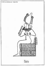 Osiris Egyptian Egipto Egypte Trone Hellokids Egipcios sketch template