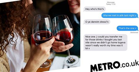 man asks woman to repay him for drinks he bought because