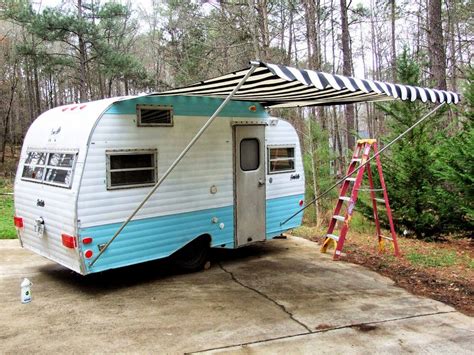 diy camper awning ideas  save  lot  money camper awnings trailer awning vintage camper