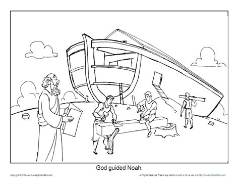 noah coloring page printable sheet god guided noah