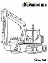 Coloring Pages Kids Excavator Truck Colouring Construction Color Printable Sheets Vehicles Bobcat Excavating Skid Cars Steer Heavy Machines Print Equipment sketch template