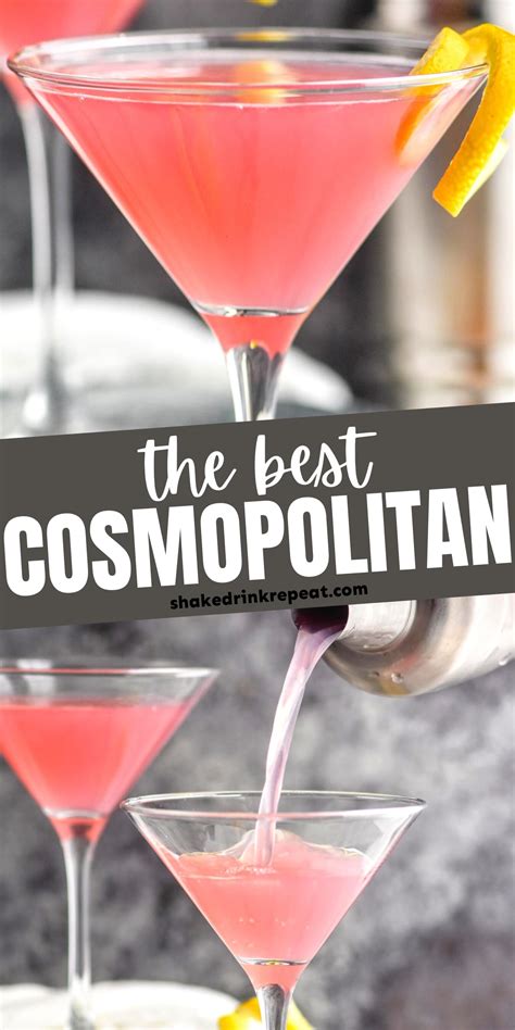 cosmopolitan cocktail shake drink repeat