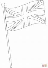 Kingdom United Coloring Flag Pages Printable Drawing sketch template