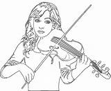 Coloring Violinist Pages sketch template