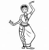 Coloring Festival Diwali Dance Netart sketch template