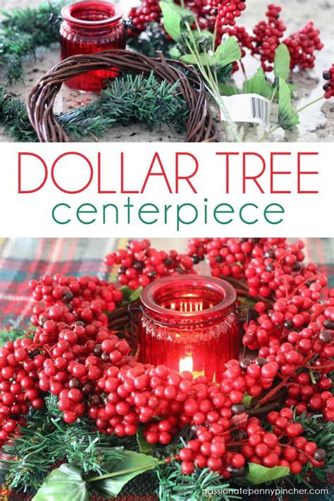 dollar tree christmas centerpiece passionate penny pincher