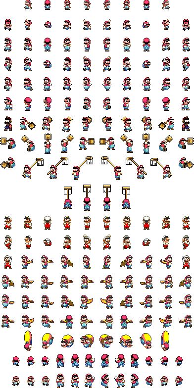 Smw Mario Sprites By Thatcake On Deviantart