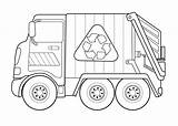 Truck Pages Coloring Kids Color Drawing Recycling Semi Dump Recycle Fascinating Paintingvalley Via sketch template